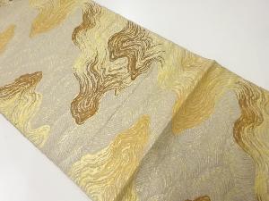 アンティーク　波模様織出し袋帯（材料）